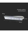100W / 12V DC strømforsyning - 8A, IP65 vandtæt