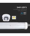 V-Tac vandtæt 24W komplet LED armatur - 120 cm, 160 lm/W, gennemfortrådet, IP65, 230V