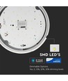 V-Tac 15W LED loftslampe - Mikrobølgesensor, skumringssensor, vågelys, IP65, inkl. lyskilde