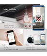 V-Tac 5W Smart Home krone LED pære - Tuya/Smart Life, virker med Google Home, Alexa og smartphones, E27, G45