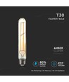 V-Tac 6W LED pære - Kultråd, T30, ekstra varm hvid, 2200K, E27