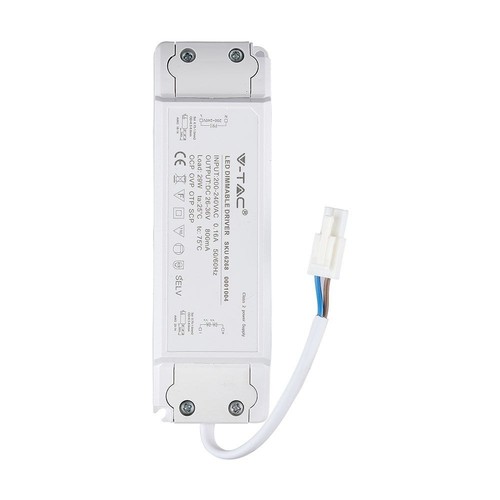 29W Triac dæmpbar driver til LED panel - Triac forkantsdæmpning, passer til vores 29W LED paneler