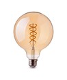 E27 5W LED Globepære Spiral Filament - Ø95mm, Ekstra Varm Hvid, Kultråd