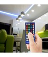 RGB+WW controller med fjernbetjening - Passer kun til RGB+WW strip, infrarød, 12V (96W), 24V (192W)