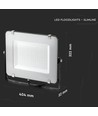 V-Tac 150W LED projektør - Samsung LED chip, arbejdslampe, udendørs