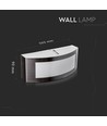 V-Tac LED væglampe - IP44 udendørs, Med E27 fatning, 230V, uden lyskilde