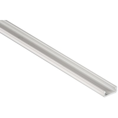 10: Aluprofil Type D til indendørs IP20 LED strip - Lav, 1 meter, hvid, vælg cover - Front cover : 3. Klar