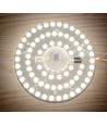 9W LED indsats med linser, flicker free - Ø12,5 cm, erstat G24, cirkelrør og kompaktrør