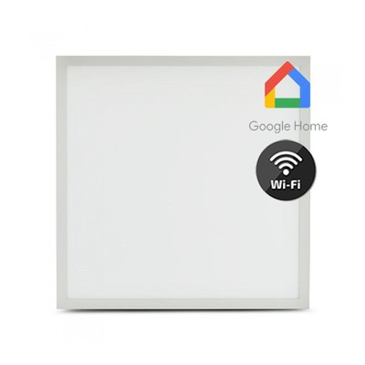 V-Tac 60x60 Smart Home LED panel - Tuya/Smart Life, 40W, virker med Google Home, Alexa og smartphones, hvid kant - Dæmpbar : Via Smart Home, Kulør : CCT (Varm til Kold Hvid)