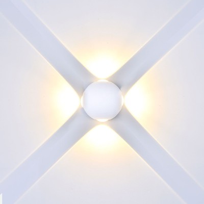 Restsalg: V-Tac 4W LED hvid væglampe - Rund, IP65 udendørs, 230V, inkl. lyskilde - Dæmpbar : Ikke dæmpbar, Kulør : Varm