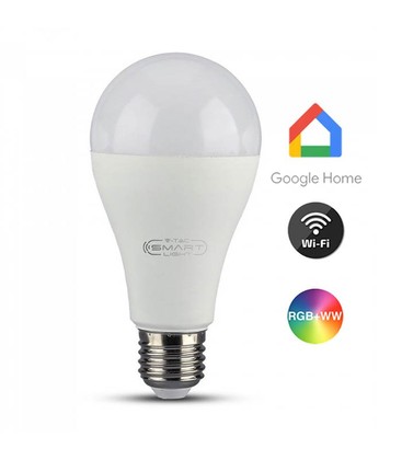 Tegnsætning mandig Becks V-Tac 15W Smart Home LED pære - Tuya/Smart Life, virker med Google