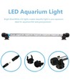 18 cm akvarie armatur - 2W LED, hvid/blå, med sugekopper, IP68