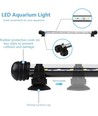 18 cm akvarie armatur - 2W LED, hvid/blå, med sugekopper, IP68
