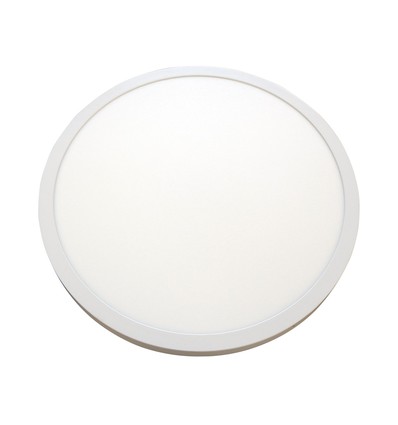 Outlet: Ø60 LED rundt panel, 40W - Højde: 4cm, hvid kant, inkl. lyskilde