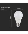 10 stk E27 8.5W LED pære - 200 grader