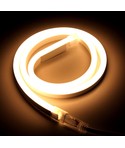 Varm hvid 8x16 Neon Flex LED - 8W pr. meter, IP67, 230V