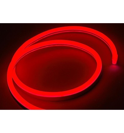 Rød 8x16 Neon Flex LED - 8W pr. meter, IP67, 230V