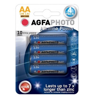 AA 4-pak AgfaPhoto batteri - Alkaline, 1,5V