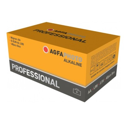Se AA 40-pak AgfaPhoto Professional batteri - Alkaline, 1,5V hos LEDProff DK