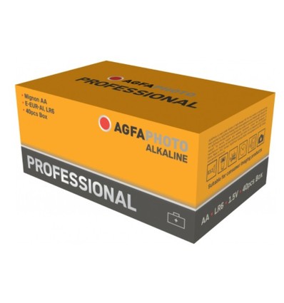 AA 40-pak AgfaPhoto Professional batteri - Alkaline, 1,5V