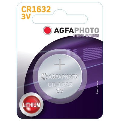 Se CR1632 Lithium knapcellebatteri fra AgfaPhoto - 1 stk, 3V hos LEDProff DK