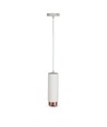 Outlet: V-Tac moderne pendellampe - Hvid med rose guld, Ø8 cm, GU10
