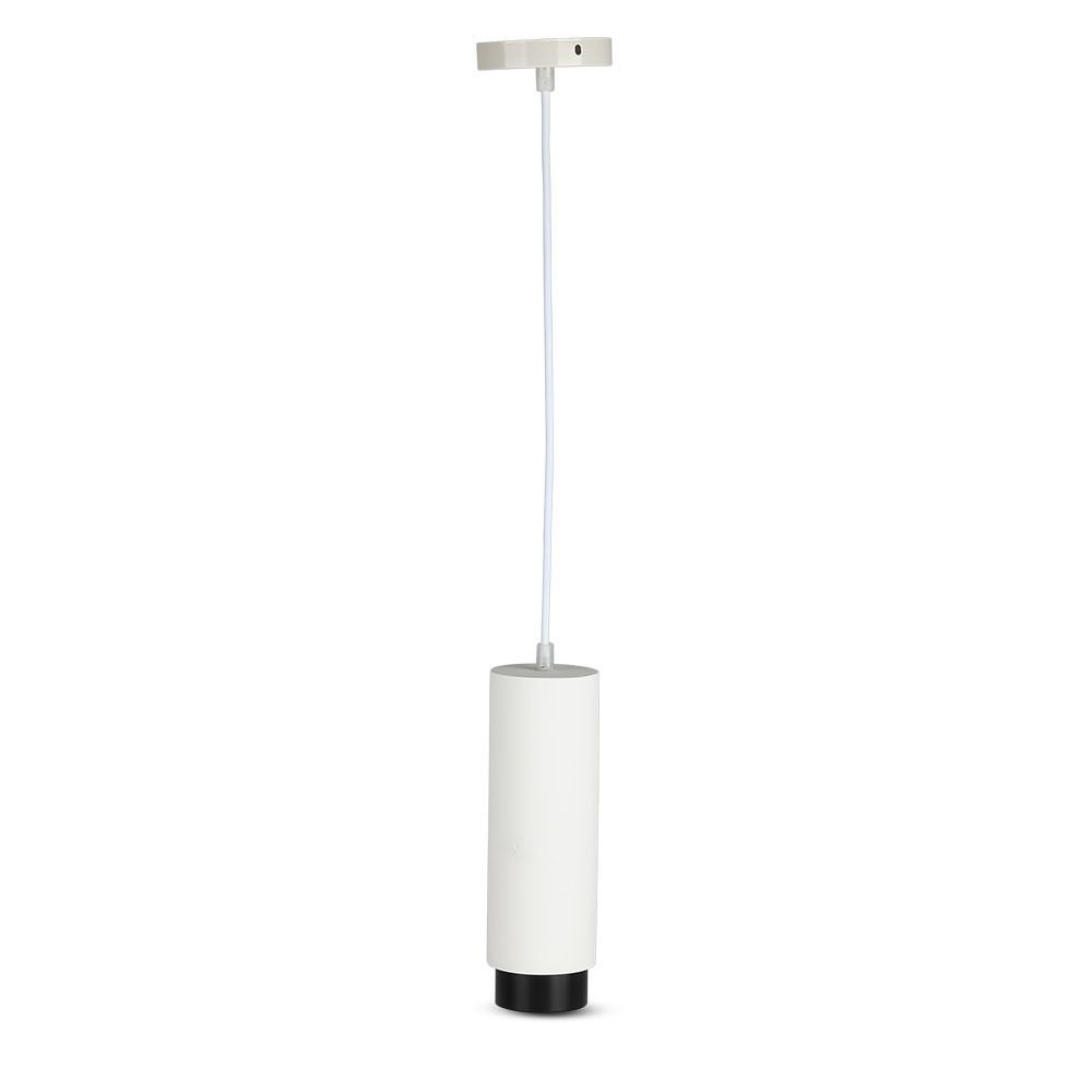 V Tac Moderne Pendellampe Hvid Med Sort Ø8 Cm Gu10