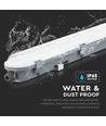 V-Tac vandtæt 48W komplet LED armatur - 150 cm, IP65, 120lm/W, Gennemfortrådet, 230V