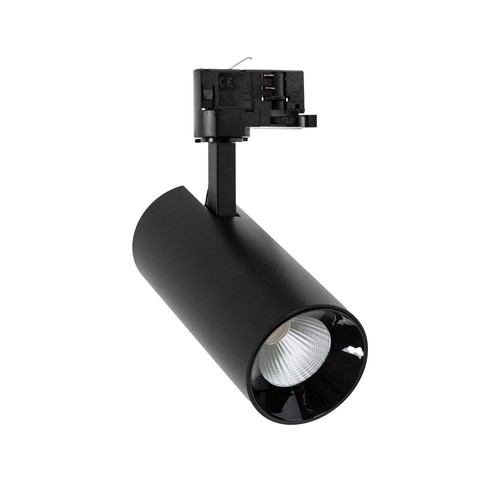 25W 3-faset RA80 skinnespot - Sort, To spredningsgrader