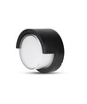 12W LED væglampe - IP65 udendørs, Rund, sort, inkl. lyskilde