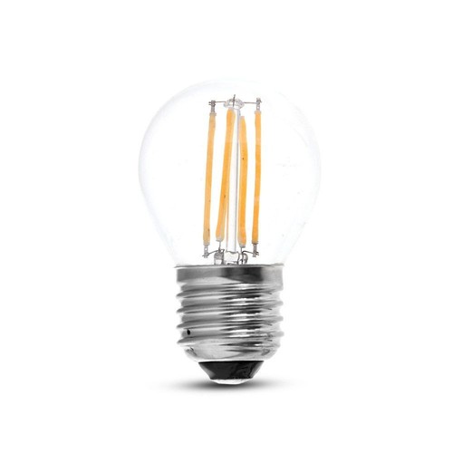 V-Tac 4W LED kronepære - G45, Kultråd, E27
