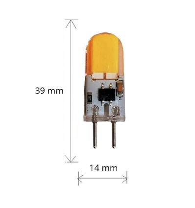 LEDlife KAPPA3 LED pære - 1,6W, dæmpbar, 12V-24V DC, GY6.35