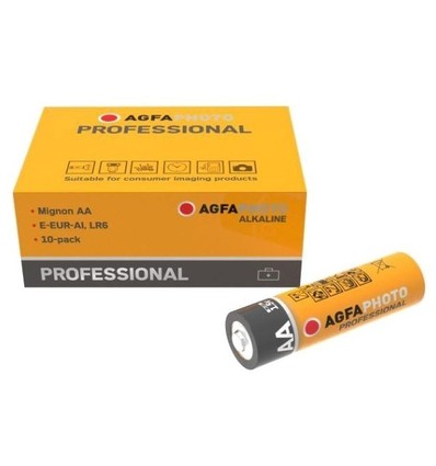 AA 10-pak AgfaPhoto Professional batteri - Alkaline, 1,5V