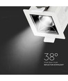 V-Tac 4W LED downlight - Hul: 4,5x4,5 cm, Mål: 5,5x5,5 cm, UGR19, RA90, Samsung LED chip, 230V