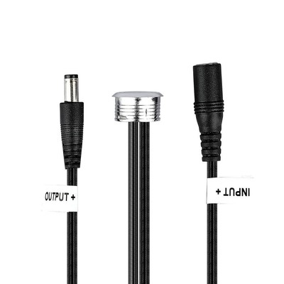 #3 - V-Tac LED touch afbryder og dæmper - Sort, 12V (60W), 1,5 meter, DC stik