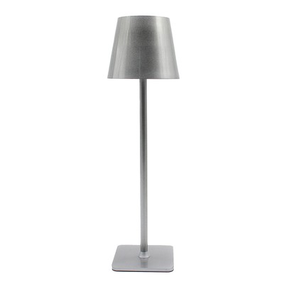 Billede af Opladelig LED bordlampe Inde/ude - Sølv, touch dæmpbar, CCT, IP54 udendørs - Dæmpbar : Dæmpbar, Kulør : CCT (Varm til Kold Hvid)