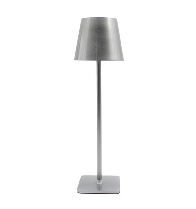 Opladelig LED bordlampe Inde/ude - Sølv, touch dæmpbar, CCT, IP54 udendørs