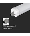 V-Tac vandtæt 36W komplet LED armatur - 120 cm, 130lm/W, Cree, gennemfortrådet, IP65, 6 års garanti