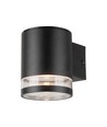 1W Solcelle væglampe LED - IP54, Sort, med sensor