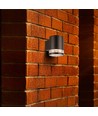 1W Solcelle væglampe LED - IP54, Sort, med sensor