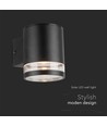 1W Solcelle væglampe LED - IP54, Sort, med sensor