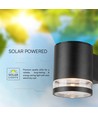1W Solcelle væglampe LED - IP54, Sort, med sensor
