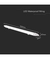 150cm 48W vandtæt komplet LED armatur, Gennemfortrådet - IP65