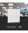 60x60 bagbelyst LED panel, 25W - 180lm/w, hvid kant