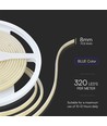 V-Tac Blå 10W/m COB-LED strip - 5m, IP67, 320 LED pr. meter, 24V, COB LED