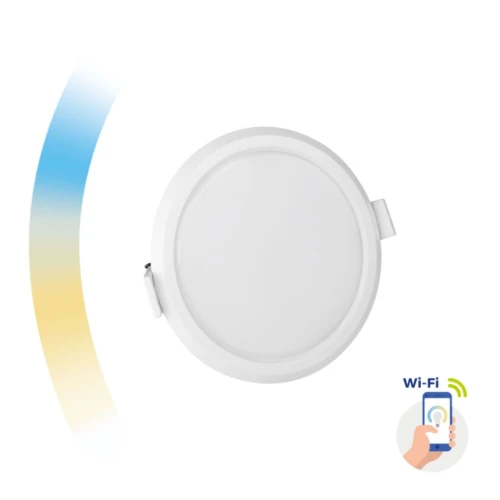 12W Smart Home LED indbygningspanel - Tuya/Smart Life, Google Home og app, hul: Ø15,5 cm, Mål: Ø16,2 cm