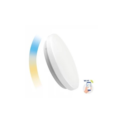 Outlet: 24W Smart Home rund LED loftslampe - Tuya/Smart Life, virker med Google Home, Alexa og smartphones, Ø39cm, 230V