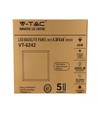 V-Tac 60x60 bagbelyst LED panel - 40W, flicker free, hvid kant