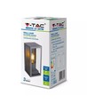 V-Tac sort væglampe - IP44 udendørs, E27 fatning, uden lyskilde