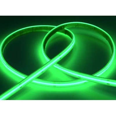 Se V-Tac Grøn 10W/m COB-LED strip - 5m, IP67, 320 LED pr. meter, 24V, COB LED - Kulør : Grøn hos LEDProff DK